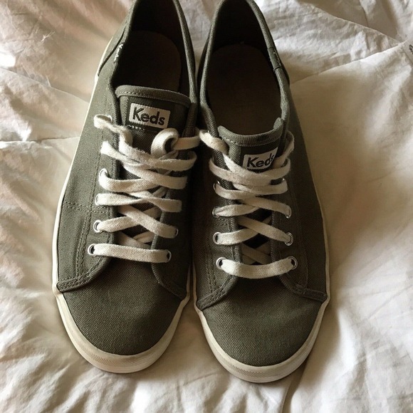 Keds Champion Canvas Graphite Gray Shoes Lace-Up Women Size 9 Pre-Owned - Picture 2 of 12